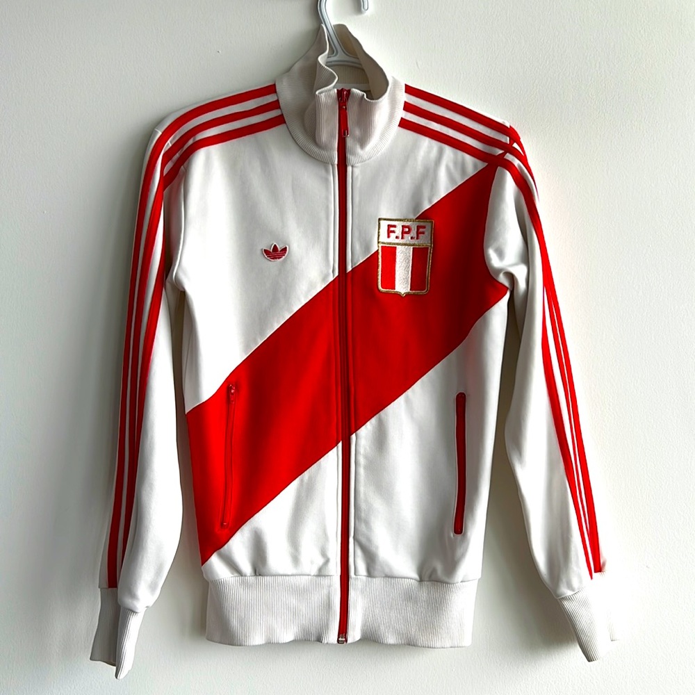 Vintage 70's-80's Original Adidas F.P.F Peru Soccer Classic Running Jacket